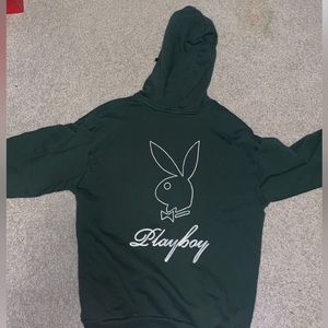 Playboy Bunny Hoodie Dark Green Medium